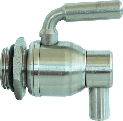 Rubinetto a sfera inox salvagoccia + ghiera