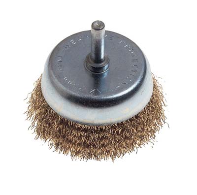 Spazzola acciaio a tazza + gambo pg