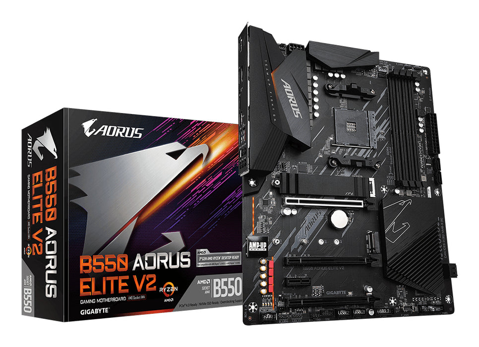 GIGABYTE MB AM4 B550 AORUS ELITE V2 4xDDR4 4xSATA RAID M.2 RGB HDMI/DP