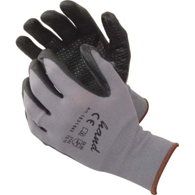 GUANTO NITRILE PUNTINATO NERO WORKIT