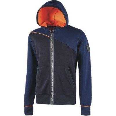 Felpa full zip + cappuccio jupiter u-power