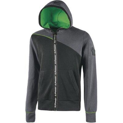Felpa full zip + cappuccio jupiter u-power