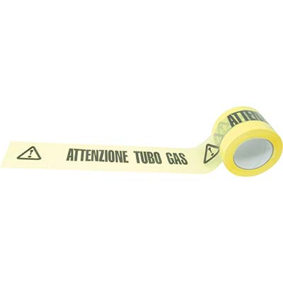 Nastro segnaletico attenzione tubo gas