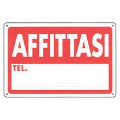 Targa segnaletica affittasi