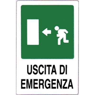Targa segnaletica uscita emergenza sx