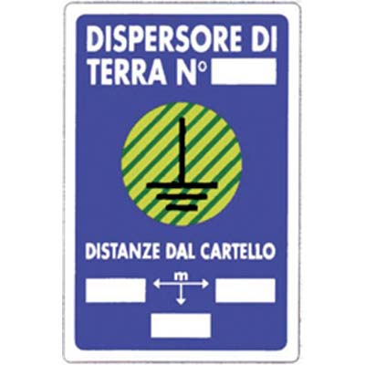 Targa segnaletica dispersore terra