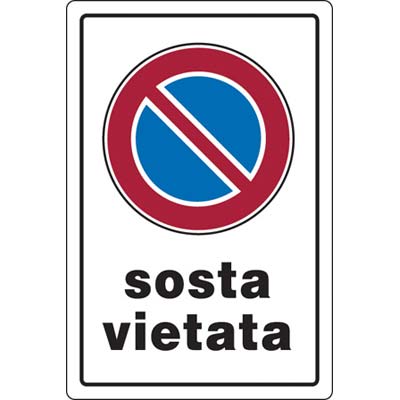 Targa segnaletica sosta vietata