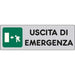 TARGA SEGNALETICA ADESIVA USCITA EMERGENZA SX