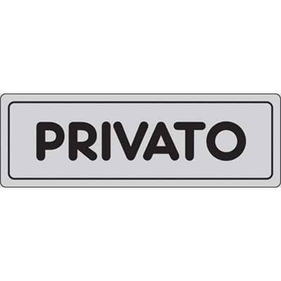 Targa segnaletica adesiva privato