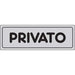 TARGA SEGNALETICA ADESIVA PRIVATO