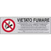 TARGA SEGNALETICA ADESIVA VIETATO FUMARE