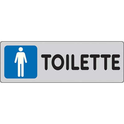 Targa segnaletica adesiva toilette uomo