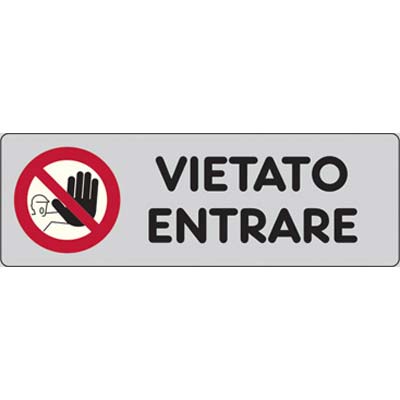 Targa segnaletica adesiva vietato entrare