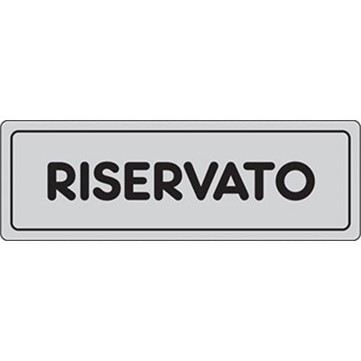 Targa segnaletica adesiva riservato