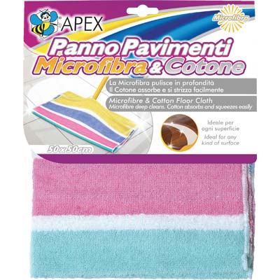 Strofinaccio pavimento cotone + microfibra apex