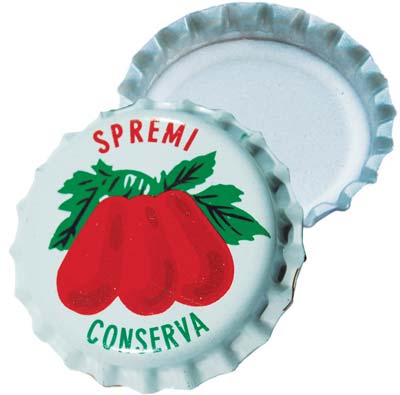 Tappo corona smaltato pomodoro
