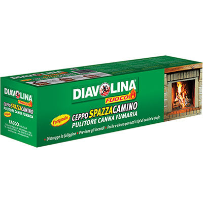Antifuliggine spazzacamino ceppo diavolina fuoco