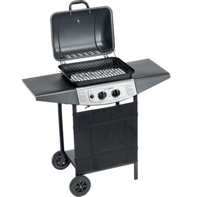 Barbecue gas double cooking system 2 ompagrill
