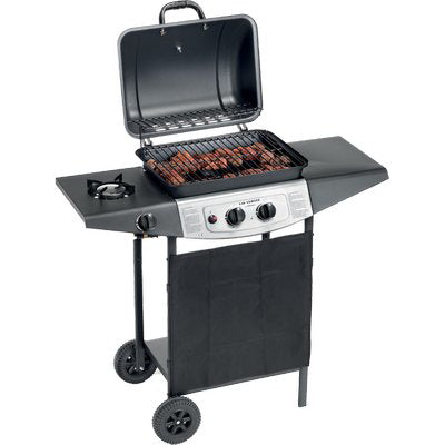 Barbecue gas double cooking system 2+1 ompagrill