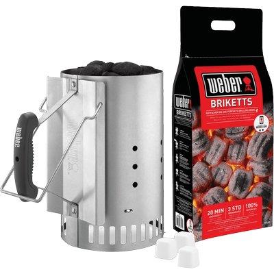 Ciminiera accendi carbonella + bricchetto weber