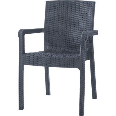 Sedia rattan kreta + braccioli domus