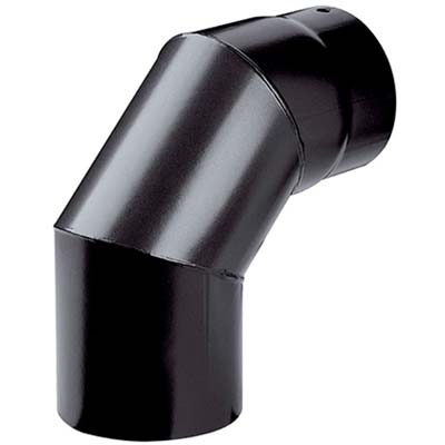 Gomito legna 90° plus nero opaco save