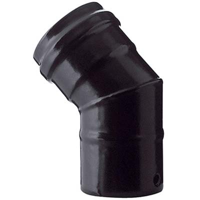 Gomito pellet 45° nero opaco save