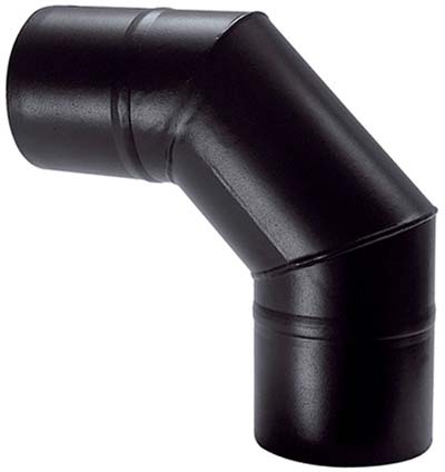 Gomito pellet 90° nero opaco save