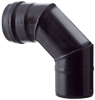 Gomito pellet 90° nero opaco save