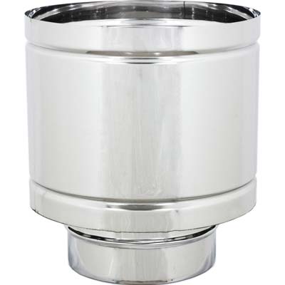 Terminale scarico a botte maschio acciaio inox 304