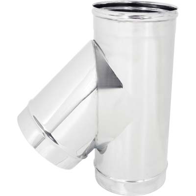 TUBO A TEE 135° MMF ACCIAIO INOX AISI 304