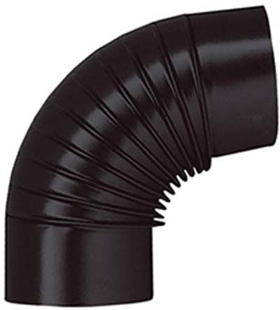 Gomito legna 90° classic nero opaco save