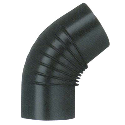 Gomito legna 45° classic nero opaco save