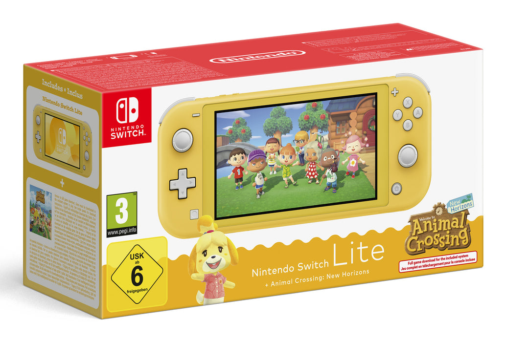 NINTENDO SWITCH CONSOLE LITE GIALLO ANIMAL CROSSING NEW HORIZONS IT