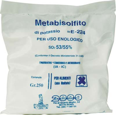 Metabisolfito potassico enologico e224