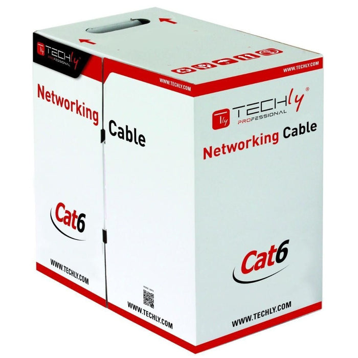 TECHLY MATASSA CAVO UTP RJ45 CAT 6 GRIGIO FLESSIVBILE 305METRI RETAIL