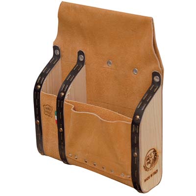 Borsa carpentiere 3 tasche + divisori legno lusso
