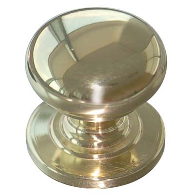Pomolo ottone tornito sfera piana 2460