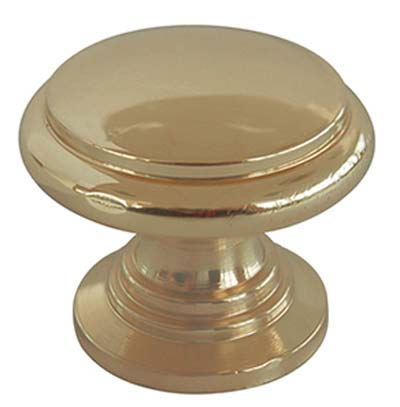 Pomolo ottone tornito testa piana