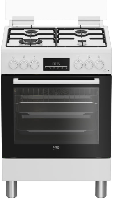 BEKO CUCINA A GAS 4 BRUCI.FORNOELET.VENT.66LT 60x60 BIANCO FBE62310GW