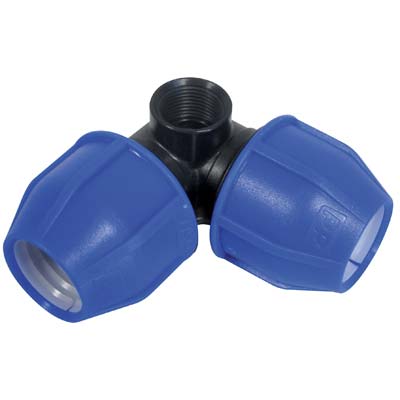 Gomito a compressione pop-up filetto femmina pn16