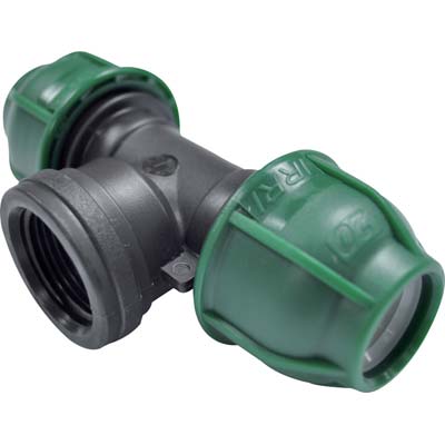 Tee a compressione filetto femmina pn10