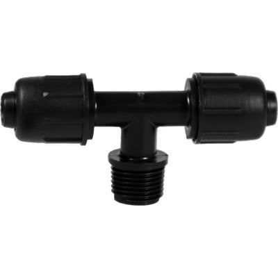 Tee a compressione filetto maschio pn4