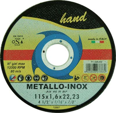 Disco abrasivo taglio ferro hand