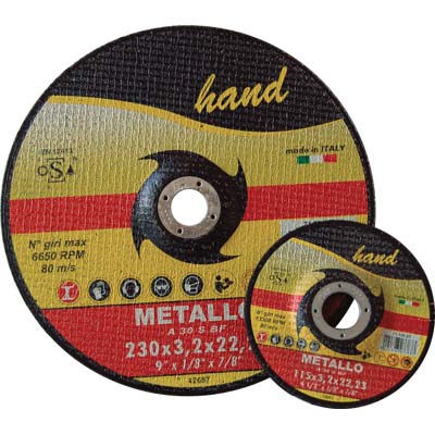 Disco abrasivo taglio ferro hand
