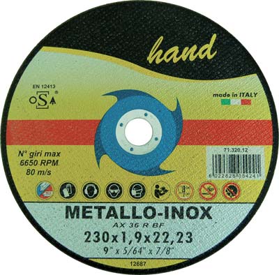 Disco abrasivo taglio ferro hand