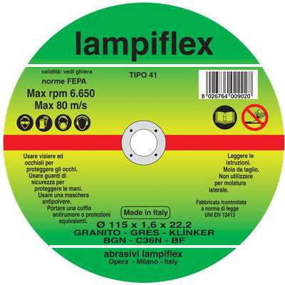 Disco abrasivo taglio granito lampiflex