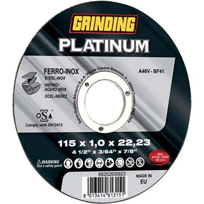 Disco abrasivo taglio ferro platinum grinding