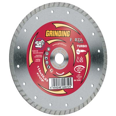 Disco diamantato corona zigrinata forza grinding