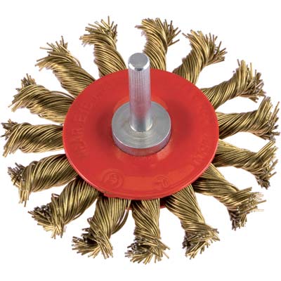 Spazzola acciaio ritorto circolare + gambo pg
